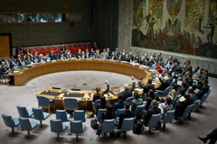 Một phiên họp của Hội đồng Bảo an Liên hợp quốc. (Ảnh: THX/TTXVN)