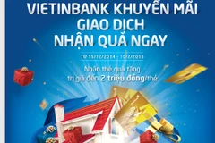 Giao dịch tại VietinBank nhận nhiều quà tặng hấp dẫn 