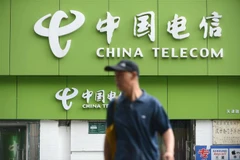 Một cửa hàng của China Telecom tại Vũ Hán, tỉnh Hồ Bắc, Trung Quốc. (Ảnh: AFP/TTXVN)