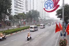 Đoàn xe đưa các biểu tới Trung tâm Hội nghị quốc gia. (Ảnh minh họa: TTXVN)