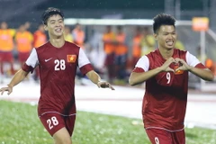 Một trận đấu tuyệt vời của hàng công U21 Việt Nam. (Ảnh: Minh Chiến/Vietnam+)