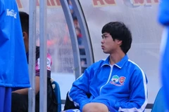 Công Phượng dự bị là quyết định đầu tiên mở ra thắng lợi cho Hoàng Anh Gia Lai trước Becamex Bình Dương. (Ảnh: Minh Chiến/Vietnam+)