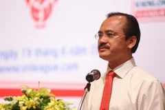 Bầu Thắng "không thể tin được" ông Lê Hùng Dũng nhận hối lộ. (Ảnh: Minh Chiến/Vietnam+)