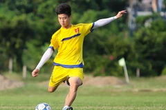 Tuyển thủ quốc gia Duy Mạnh là “át chủ bài” của U21 Việt Nam ở giải U21 quốc tế lần này. (Ảnh: Minh Chiến/Vietnam+)