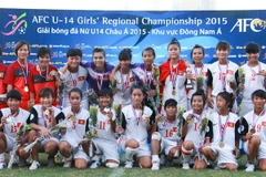 Đội U14 nữ Việt Nam giành chức vô địch một cách xứng đáng. Một lần nữa bóng đá nữ làm rạng danh Việt Nam trong khu vực. (Ảnh: Hiếu Lương/Vietnam+)
