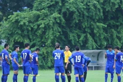 Đội tuyển Thái Lan đang trên đường tiến tới vòng loại cuối cùng của World Cup 2018. (Ảnh: Minh Chiến/Vietnam+)