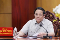 Thủ tướng Phạm Minh Chính chủ trì làm việc với lãnh đạo chủ chốt tỉnh Long An. (Ảnh: Dương Giang/TTXVN)