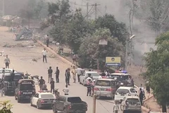 Hiện trường một vụ nổ tại thị trấn Lashio hồi tháng 4.(Nguồn: mizzima)