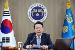 Tổng thống Hàn Quốc Yoon Suk Yeol phát biểu trong cuộc họp nội các ở Seoul ngày 25/1. (Ảnh: Yonhap/TTXVN)