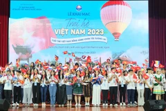 Các đại biểu dự khai mạc Trại Hè Việt Nam 2023. (Ảnh: Xuân Giao/TTXVN)