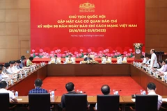 Quang cảnh buổi gặp mặt. (Ảnh: An Đăng/TTXVN)