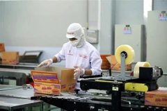 Dây chuyền sản xuất mì ăn liền tại nhà máy của Công ty Cổ phần Acecook Việt Nam (chi nhánh Vĩnh Long), doanh nghiệp 100% vốn đầu tư của Nhật Bản, tại Khu công nghiệp Hòa Phú, Vĩnh Long. (Ảnh minh họa: Danh Lam/TTXVN)