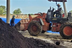 Với quy trình chăn nuôi tuần hoàn, trang trại nuôi lợn của Công ty TNHH Trang Linh, huyện Xuyên Mộc, Bà Rịa-Vũng Tàu giải được bài toán về chất thải sau chăn nuôi, có thêm nguồn thu nhập. (Ảnh: Hoàng Nhị/TTXVN)