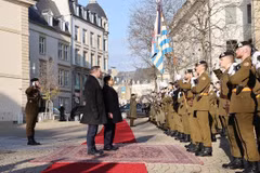Hình ảnh lễ đón Thủ tướng Phạm Minh Chính tại Luxembourg