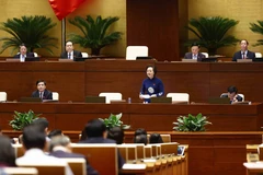 Bộ trưởng Bộ Nội vụ Phạm Thị Thanh Trà trả lời chất vấn. (Ảnh: Doãn Tấn/TTXVN)