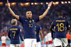Mbappe tỏa sáng mang vé vào vòng 1/8 World Cup 2022 về cho Pháp sớm 1 lượt trận (Ảnh: AFP/TTXVN)