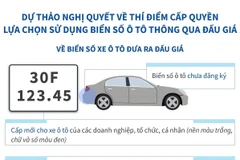 Thông tin về cấp quyền lựa chọn sử dụng biển số ô tô thông qua đấu giá