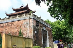 Bắc Môn - một trong những cổng thành còn lại của Hoàng thành Thăng Long. (Ảnh: Nhật Anh/TTXVN)