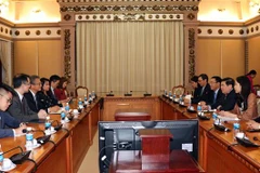 Quang cảnh buổi tiếp. (Ảnh: Xuân Khu/TTXVN)