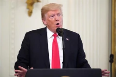 Tổng thống Mỹ Donald Trump phát biểu tại một sự kiện ở Washington, DC. (Ảnh: AFP/TTXVN)