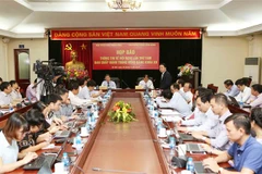 Quang cảnh buổi họp báo. (Ảnh: Dương Giang/TTXVN)
