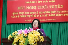 Đảng bộ Hà Nội quán triệt Quy định mới về kỷ luật đảng viên vi phạm