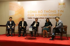 Sự kiện “NDH Talk 09: Công bố thông tin của doanh nghiệp trên thị trường chứng khoán,” ngày 4/4. (Ảnh: BTC/Vietnam+)