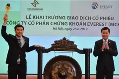 Mã EVS là công ty chứng khoán thứ 12 niêm yết trên HNX, ngày 28/6. (Ảnh: HNX/Vietnam+)