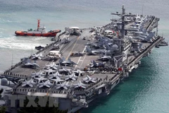 Tàu sân bay USS Ronald Reagan của Mỹ. (Nguồn: AFP/TTXVN)
