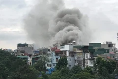 Hiện trường vụ cháy. (Ảnh: TTXVN)