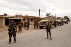 Binh sỹ Mỹ tuần tra tại Syria. (Nguồn: AFP/TTXVN)