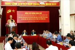 Quang cảnh buổi làm việc. (Ảnh: Hoàng Hùng/TTXVN)