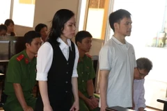 Các bị cáo tại phiên tòa. (Ảnh: Huỳnh Sử/TTXVN)
