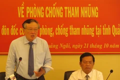 Ông Nguyễn Hòa Bình phát biểu chỉ đạo tại buổi làm việc. (Ảnh: Phước Ngọc/TTXVN)