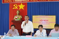 Sở Nông nghiệp và Phát triển nông thôn Bình Phước thông tin về dịch sán lợn trên địa bàn tỉnh Bình Phước. Ảnh: Đậu Tất Thành – TTXVN