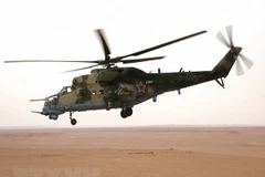 Trực thăng quân sự Nga làm nhiệm vụ tại Deir Ezzor, Syria ngày 15/9. (Nguồn: AFP/TTXVN)