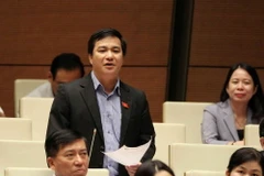 Đại biểu Quốc hội tỉnh Bà Rịa-Vũng Tàu Dương Minh Tuấn phát biểu ý kiến. (Ảnh: Văn Điệp/TTXVN)