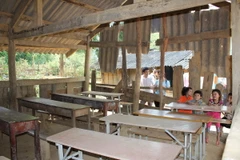 Phòng học của học sinh Tiểu học số 2 Khoen On, xã Khoen On, huyện Than Uyên (Lai Châu). (Ảnh: Quang Duy/TTXVN)