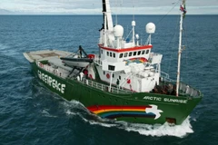 Tàu Arctic Sunrise của tổ chức Hòa bình Xanh. (Nguồn: newsmaritime.com)