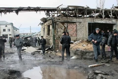 Hiện trương một vụ đánh bom khủng bố ở ngoại ô Makhachkala, Cộng hòa Dagestan, Liên bang Nga năm 2010. (Ảnh: PA) 