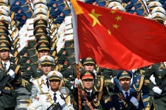 Binh lính Trung Quốc tại lễ duyệt binh kỷ niệm Ngày chiến thắng 9/5. (Nguồn: Sputnik)