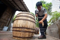 [Photo] Khám phá bí quyết làm trống của làng nghề Bình An