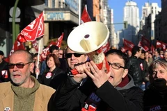 Quang cảnh cuộc biểu tình. (Ảnh: Getty)