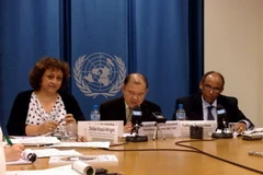 Ông Supachai Panitchpakdi, Tổng thư ký UNCTAD tại cuộc họp báo.