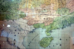 “Hoàng triều trực tỉnh địa dư toàn đồ” được trưng bày tại Bảo tàng Lịch sử quốc gia. (Nguồn: Dân trí)