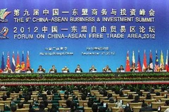 Thủ tướng dự Lễ khai mạc Hội nghị Thượng đỉnh Đầu tư-Thương mại ASEAN-Trung Quốc lần thứ 9 và Lễ khai mạc Diễn đàn Khu Mậu dịch tự do ASEAN-Trung Quốc. (Ảnh: Đức Tám/TTXVN)