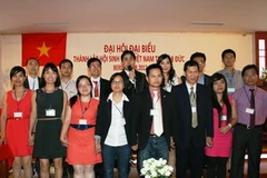 Ban chấp hành Hội sinh viên Việt Nam tại Đức ra mắt. (Nguồn: Thanh Hải/Vietnam+)