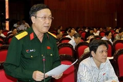 Đại biểu Quốc hội tỉnh Bình Thuận Đỗ Ngọc Niễn phát biểu ý kiến. (Ảnh: An Đăng/TTXVN)