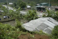 Hiện trường vụ sạt lở. (Ảnh: baodienbienphu.info.vn)