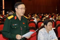 Đại biểu Quốc hội tỉnh Bình Thuận Đỗ Ngọc Niễn phát biểu ý kiến. (Ảnh: An Đăng/TTXVN)